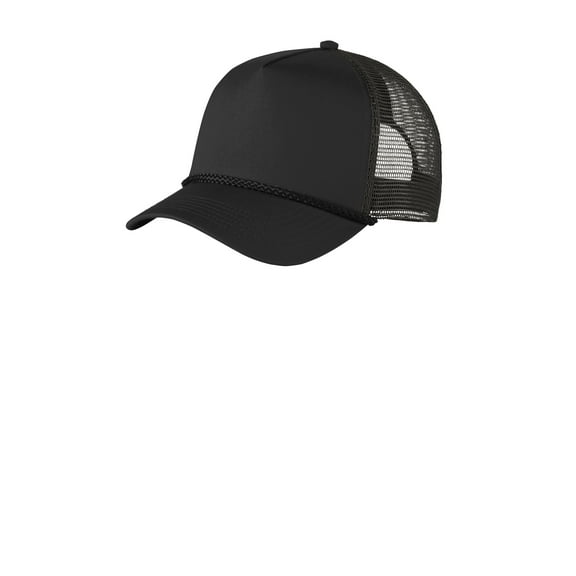 Port Authority 5 Panel Snapback Cap-One Size (Black)