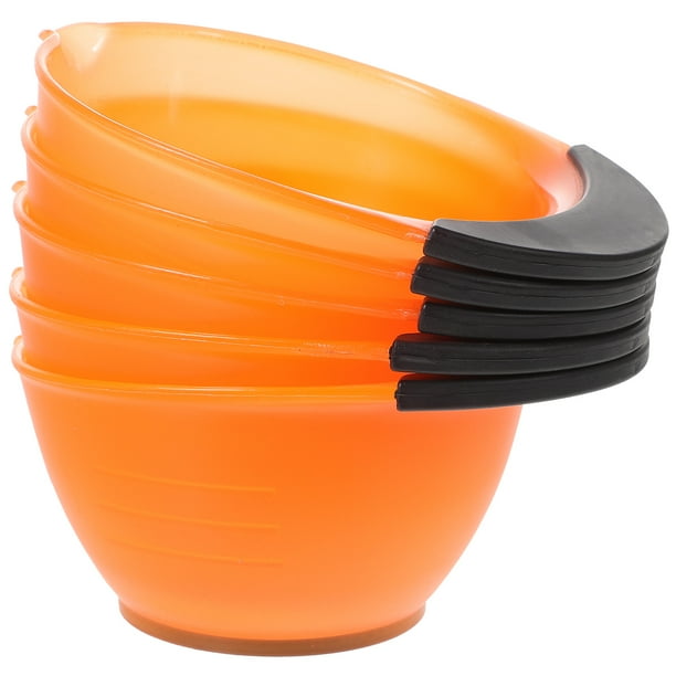 Rosarivae 5pcs Hair Dye Mixing Bowls Salon Hair Color Bowls with Handle