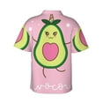 thumbnail image 3 of Balery Cute Avocado Print Men's Hawaiian Shirts Short Sleeve Beach Shirt Relaxed Fit Vacation Button Down Shirts-X-Large, 3 of 9