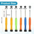 thumbnail image 2 of Juego de 6 destornilladores mini Phillips/ranurados/Torx/Estrella de cinco/Y tipo con cabeza magnética para herramientas de reparación de pequeños electrodomésticos, 2 of 7