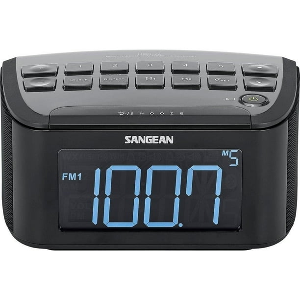Portable Radio Alarm Clock, Sangean Rcr24 Digital Home Modern Alarm