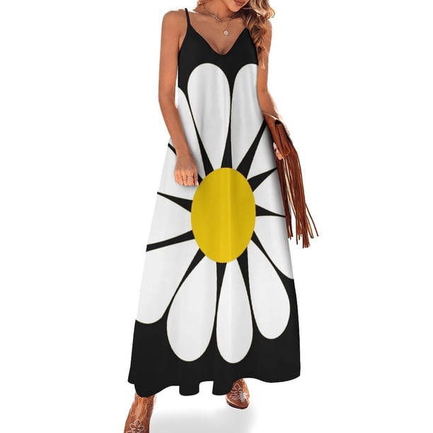 Vestido sin mangas de margaritas, vestido de verano, vestidos de noche elegantes para mujer 2024