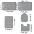 Kezqiaxn Bathroom Rugs Sets 5 Piece with Toilet Cover, Bath Mats for