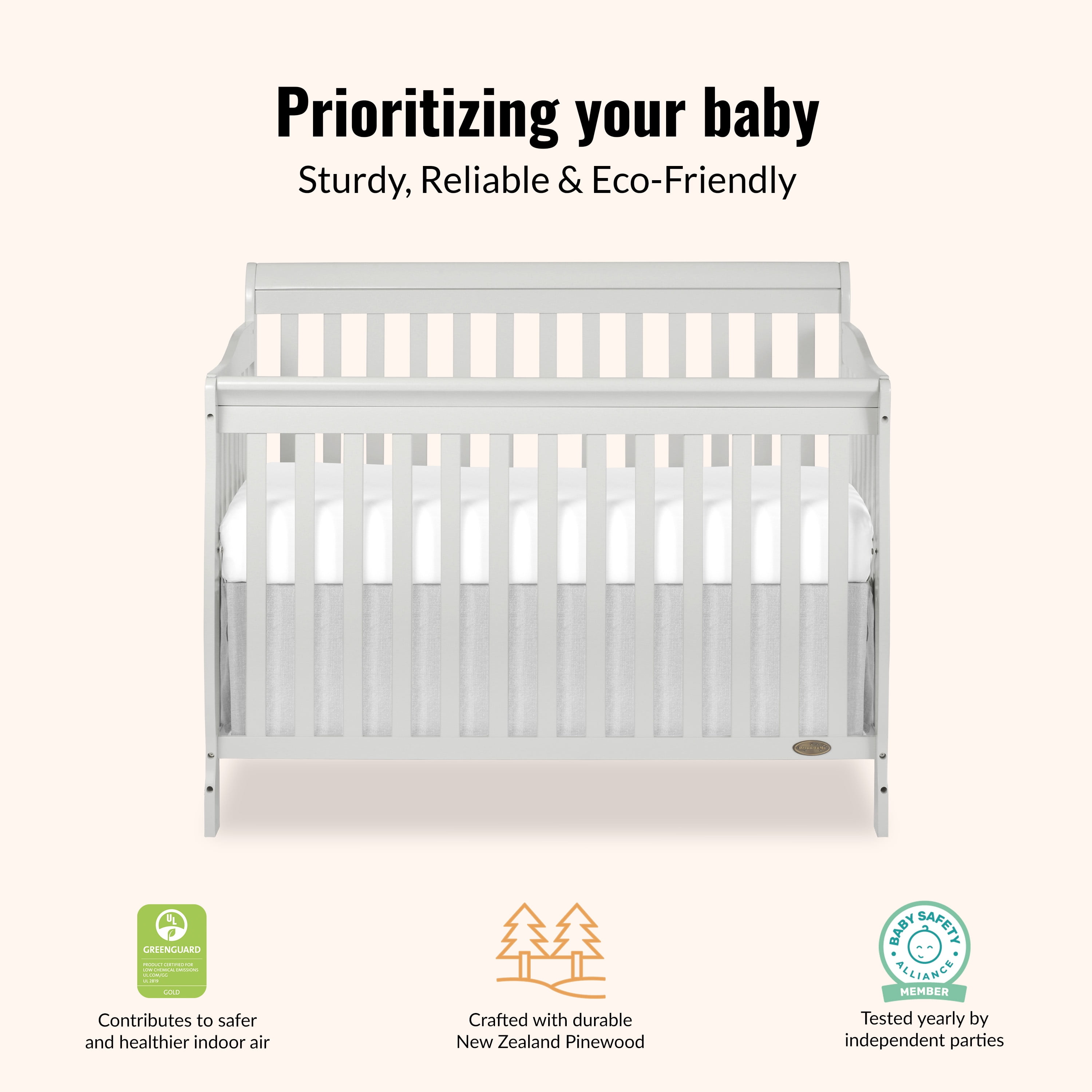 Dream On Me Ashton Convertible 5-in-1 Crib, Model #660