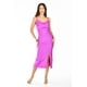 thumbnail image 4 of Vestido midi escote drapeado Roman Fashion /Juvenil, 9301 (Magenta) fucsia oscuro M, 4 of 5