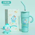 thumbnail image 1 of Botella termo Kawaii Sanrio Hello Kitty Cinnamoroll, taza de agua helada, taza aislada de acero inoxidable de alta capacidad, regalo, 1200ml, 1 of 4