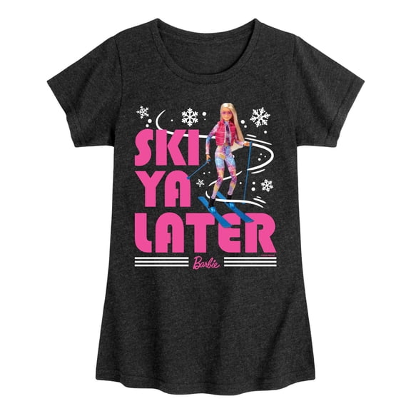 Barbie - Ski Ya Later - Toddler And Youth Girls Fitted Short Sleeve Graphic T-Shirt