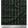 thumbnail image 1 of Soimoi Black Poly Georgette Fabric Tendril & Abstract Printed Fabric 1 Yard 52 Inch Wide, 1 of 5