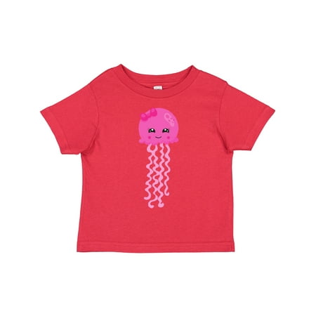 

Inktastic Cute Jellyfish Little Jellyfish Pink Jellyfish Gift Toddler Toddler Girl T-Shirt