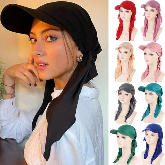 Dalrosia Women Sun Protection Baseball Cap Newsboy Hat Soft Pre Tied Headscarf Headwrap Hair Loss Turbans Chemo Cap