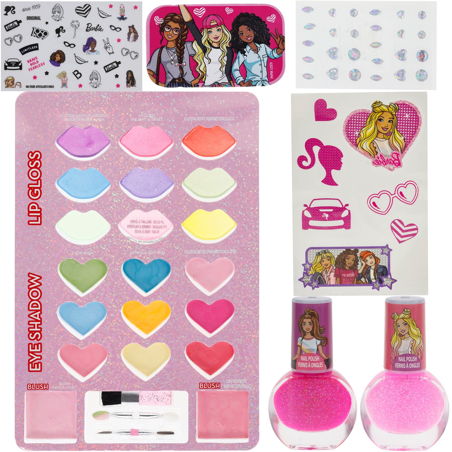 Barbie - Townley Girl Cosmetic Light-up Vanity Makeup Set, Pretend Play Toy and Gift for Girls, Ages 3+ Barbie - Townley Girl Cosmetic Light-up Vanity Makeup Set, Pretend Play Toy and Gift for Girls, Ages 3+