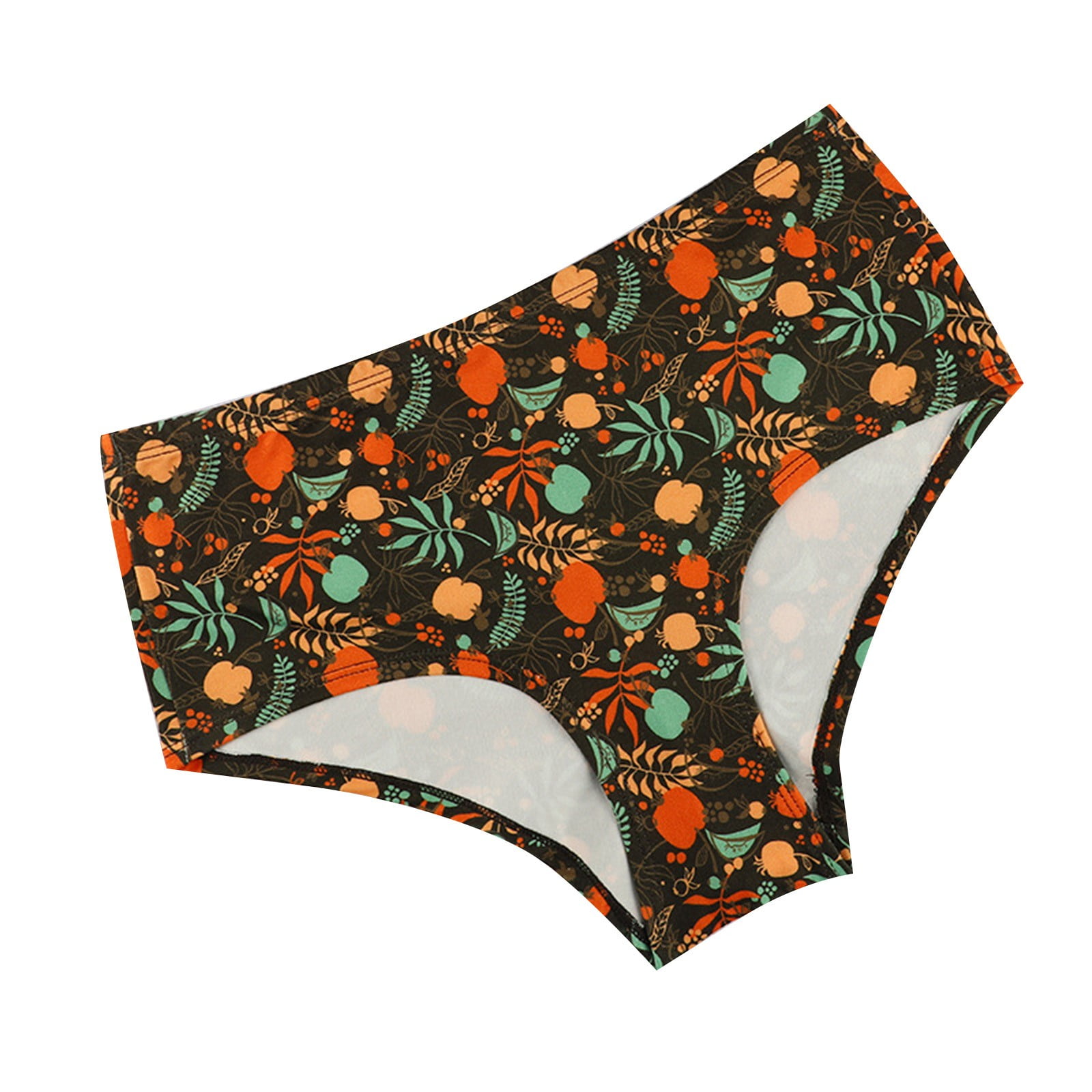 CLZOUD Underware Femininity Orange Polyester Women's High Waist Belly  Closing and Lifting Seamless Pattern Underwear L 