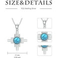 thumbnail image 5 of Zia Sun Symbol Necklace for Women 925 Sterling Silver Genuine Turquoise Sun Pendant New Mexico Jewelry Birthday Christmas Gift for Mom Wife Girlfriend, 5 of 8