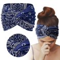 thumbnail image 5 of CHENjy Turban Headbands For Women, Blue Polka Dot Headband, Boho Style Knotted Hair Wrap, Non Slip Elastic Hair Band, Cloth Made Elegant Hair Ornament for Different Occasions, 5 of 7