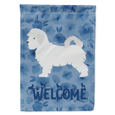 Carolines Treasures CK6163GF Maltese Welcome Flag Garden Size Small multicolor