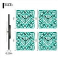 thumbnail image 3 of Non-Ticking Silent Wall Clocks Battery Operated Personalized Decor Clock for Living Room,Bedroom-Symmetrical Floral Mandala On Emerald Green Background(14inch), 3 of 4