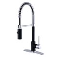 thumbnail image 1 of Gourmetier LS8777NYL New York Single-Handle Pre-Rinse Kitchen Faucet - Polished Chrome, Matte Black, 1 of 1