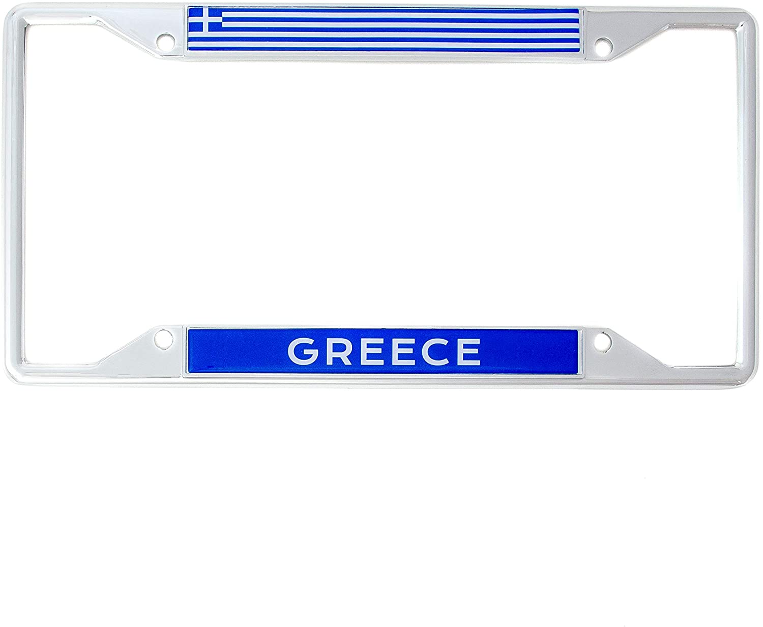 Country of Greece Flag License Plate Frame For Front Back of Car