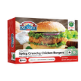 thumbnail image 1 of Spicy Crunchy Chicken Burger, Deliciously seasoned halal chicken burgers with a crispy, spicy coating. Juicy on the inside and crunchy on the outside; ready to heat and serve for a quick, flavour-packed meal. 600 g., 1 of 1