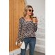 thumbnail image 5 of La túnica de las mujeres remata las camisetas largas de la manga del soplo estampado floral plisado, 5 of 7
