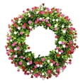thumbnail image 4 of Yesbay Artificial Flower Wreath Reusable Fake Eucalyptus Garland Faux Greenery Flower Wreath, 4 of 9