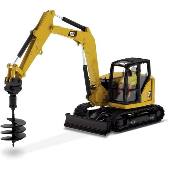 CAT Caterpillar 308 CR Next Gen. Mini Hydraulic Excavator with Work Tools & Operator "High Line" 1/50 by Diecast Masters