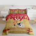 thumbnail image 2 of Castle Fairy Football Game Bedding Comforter Set 2pcs for Teens Boys Girls,Brown Red Twin Comforter Sets Microfiber,Sport Theme Breathable Bedding Set,Super Cozy Room Decor,Reversible, 2 of 8