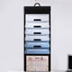 thumbnail image 1 of Organizador de archivos de pared colgante con 6 bolsillos que se expanden para el aula de eficiencia azul, 1 of 8