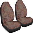 thumbnail image 3 of Xoenoiee Fractal Circle Print Vehicle Front Seat Protector Cover Universal Ultra-Soft Breathable Comfort Car Seats Covers Fit Most Cars, Set Of 2, 3 of 6