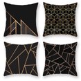 thumbnail image 4 of CAROOTU Housse de Coussin Motif Noir Or Moderne Géométrique Décoratif, 4 of 5