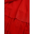 thumbnail image 4 of Alvivi Kids Girls Chiffon Tiered Striped Mesh Skirt Lyrical Latin Salsa Rumba Flamenco Dance Skirt Red 8, 4 of 7