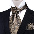 thumbnail image 4 of Set de Ascot y Pañuelo Barry.Wang Champagne Gris de Seda 126 cm, 4 of 7