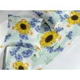 thumbnail image 2 of Summer Vibes Bed Runner Set, Simple Design Pattern of Sunflower and Chamomile on Minty Back, Decorative Bedding Scarf & 2 Pillow Shams for Hotels Homes, King, Mustard Mint Green White, by Ambesonne, 2 of 3