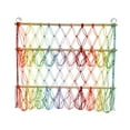 thumbnail image 1 of Hamaca tejida a mano del macramé del almacenamiento de los animales de peluche con el organizador colgante del tenedor de los juguetes rellenos de las colorido, 1 of 9