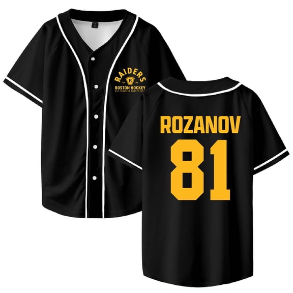 Heated Rivalry Rozanov 81 Merch Baseball Jersey Shirt V-Neck Women Men Short Sleeve Streetwear Clothes