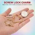 thumbnail image 4 of Uxcell Brass Screw Safety Pin Shape Lock Charm Clasps, 5Pcs Jewelry Clasp Clip Hook Locking CZ Stone Cubic Zirconia Clasps and Closures for Necklace Bracelet Making Pendant, Gold, 4 of 5