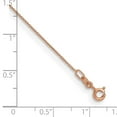 thumbnail image 2 of Solid 18k Rose Gold Italian Polished 1.1mm Cable Chain Necklace 16 -20 Inches Chain Necklace for Women and Men, 2 of 2