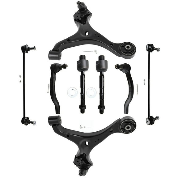 cciyu Lower Control Arm And Ball Joint Inner Outer Tie Rod End Sway Bar End Link Compatible Fit For Honda Civic 8pcs Suspension Kit