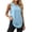 Light Blue, variant on cocolona Womens Summer Workout Tank Tops Crew Neck Sleeveless Side Split Shirts Casual Outdoor Sports Tees Blouses