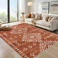 thumbnail image 2 of Hasoo Indoor Area Rugs 5' x 7' Rug for Bedroom Washable Modern Rhomboid Carpet, Red, 2 of 6