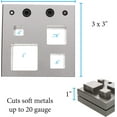 thumbnail image 5 of The Beadsmith - Steel Jumbo Square Disc Cutter Set with 4 Punches and Die. Tool for Cutting Accurate Squares from: 25/64-1-1/16" Inches Using a Soft Metal Sheet up to 20 Gauge and Thinner, 5 of 7