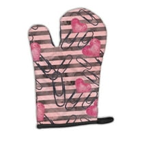 Caroline's Treasures Watercolor Heart Paper Clips Oven Mitt