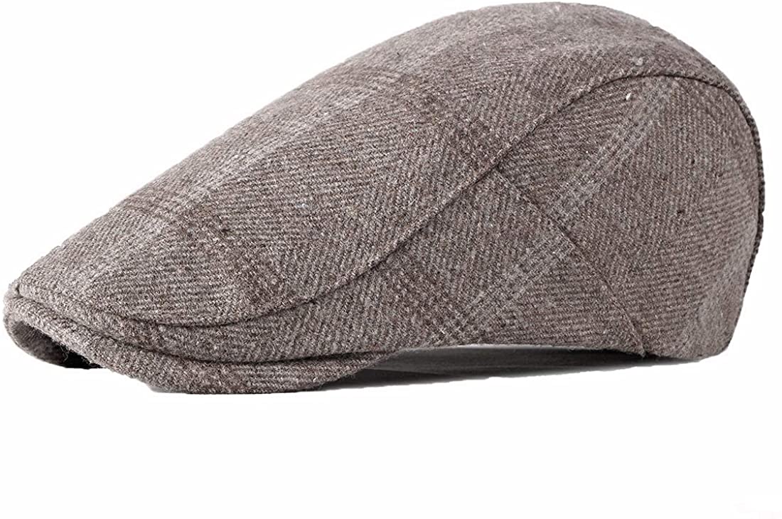 Mens Flat Newsboy Cap, Beret Hat Men 