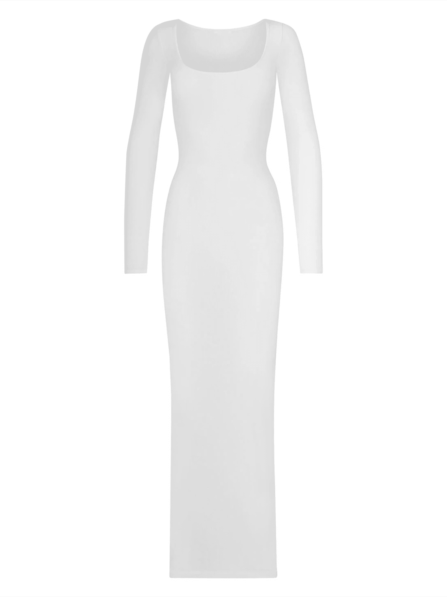 brilliantme Women Long Sleeve Square Neck Maxi Dress Low Cut 