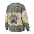 thumbnail image 5 of Yuyamidu Womens Paw Print Hoodies Crewneck Sweaters Comfy Winter Wear, Size L, 5 of 7