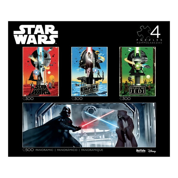 Buffalo Games Star Wars 4 x 1 Multipack Interlocking Jigsaw Puzzles for Adults Ages 14 
