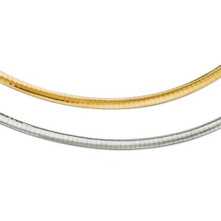 14k Yellow Gold 18in 4.00mm Rhodium Supreme Uniclasp Necklace