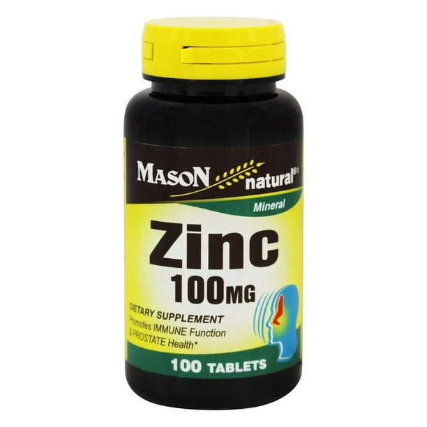 Mason Natural Zinc 100 mg. 100 Tablets