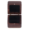 thumbnail image 1 of Caja De Anillo De Madera, Botón De Imán De Soporte De Anillo De Madera De Nogal Negro Compacto Ligero Para Propuestas, 1 of 8