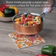 thumbnail image 5 of Thirstystone Autumn Colors Decorative Cork Backed Stone Trivet 8" Square, 5 of 6